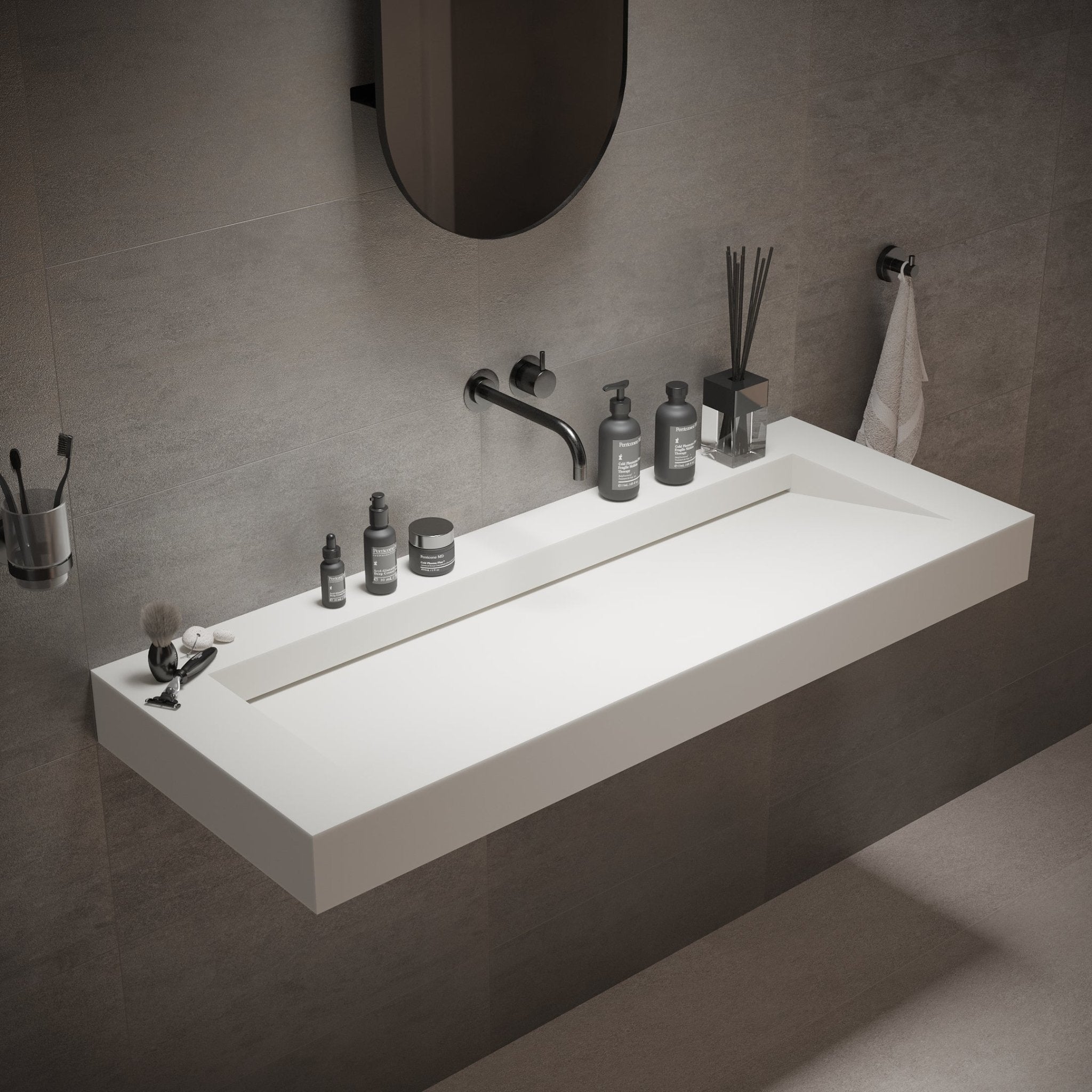 Ideavit | S/ Square B39 47" x 18" Washbasin - U S H I Ideavit