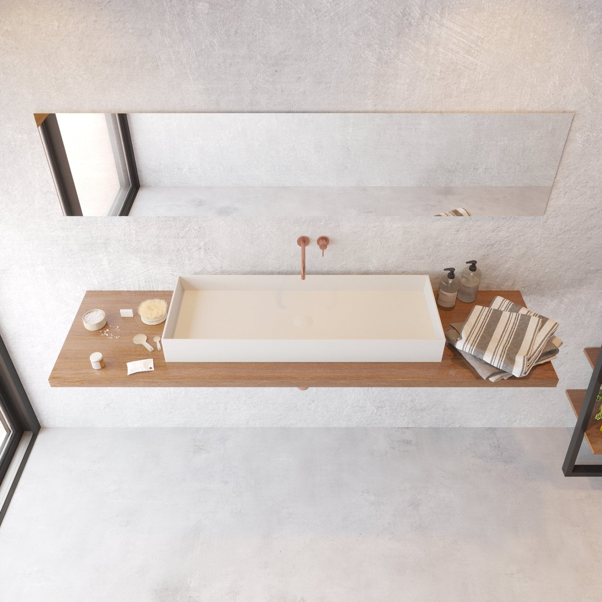 Ideavit | Solidjoy - 100 39" x 15" Washbasin - U S H I Ideavit