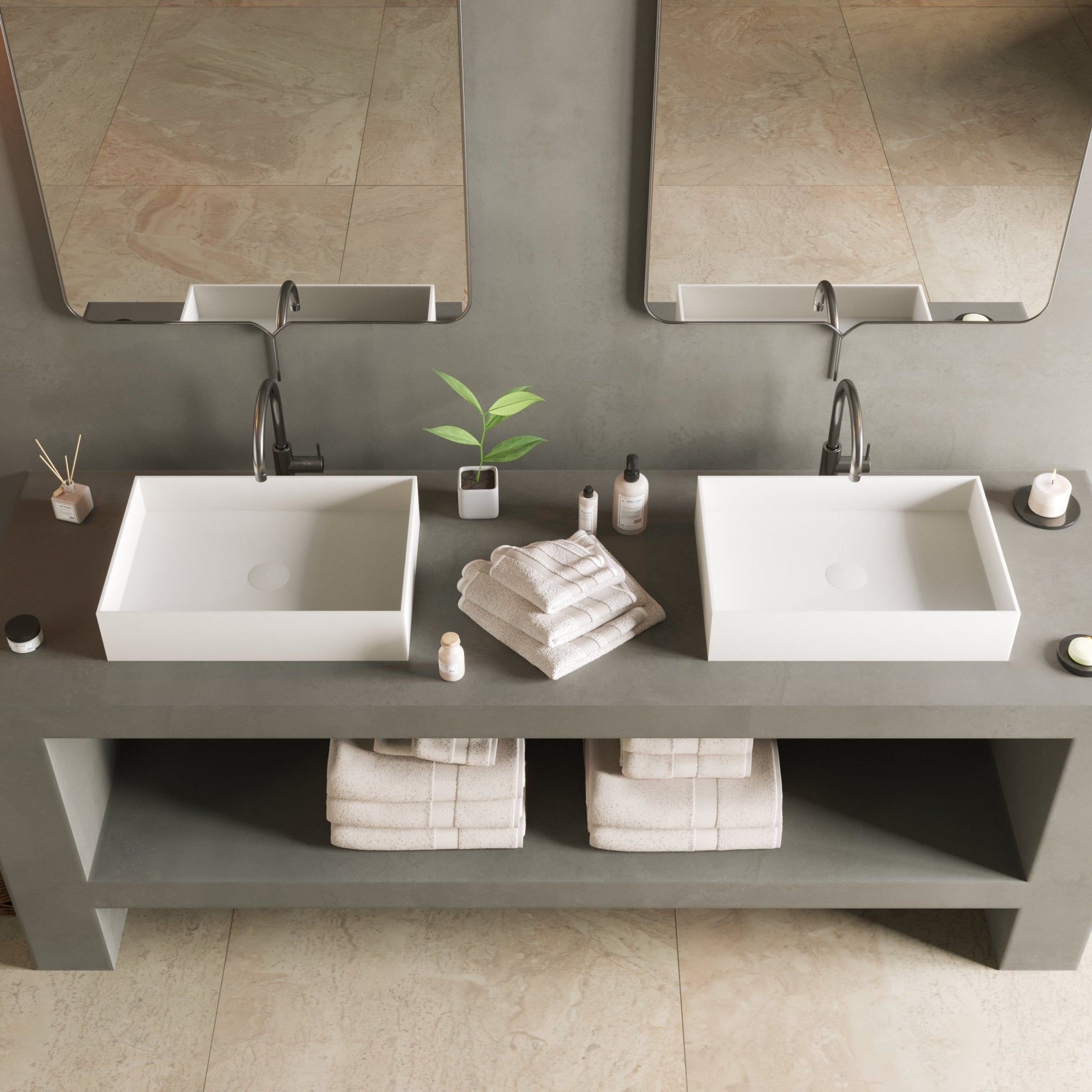 Ideavit | Solidjoy 20" x 14" Washbasin - U S H I Ideavit