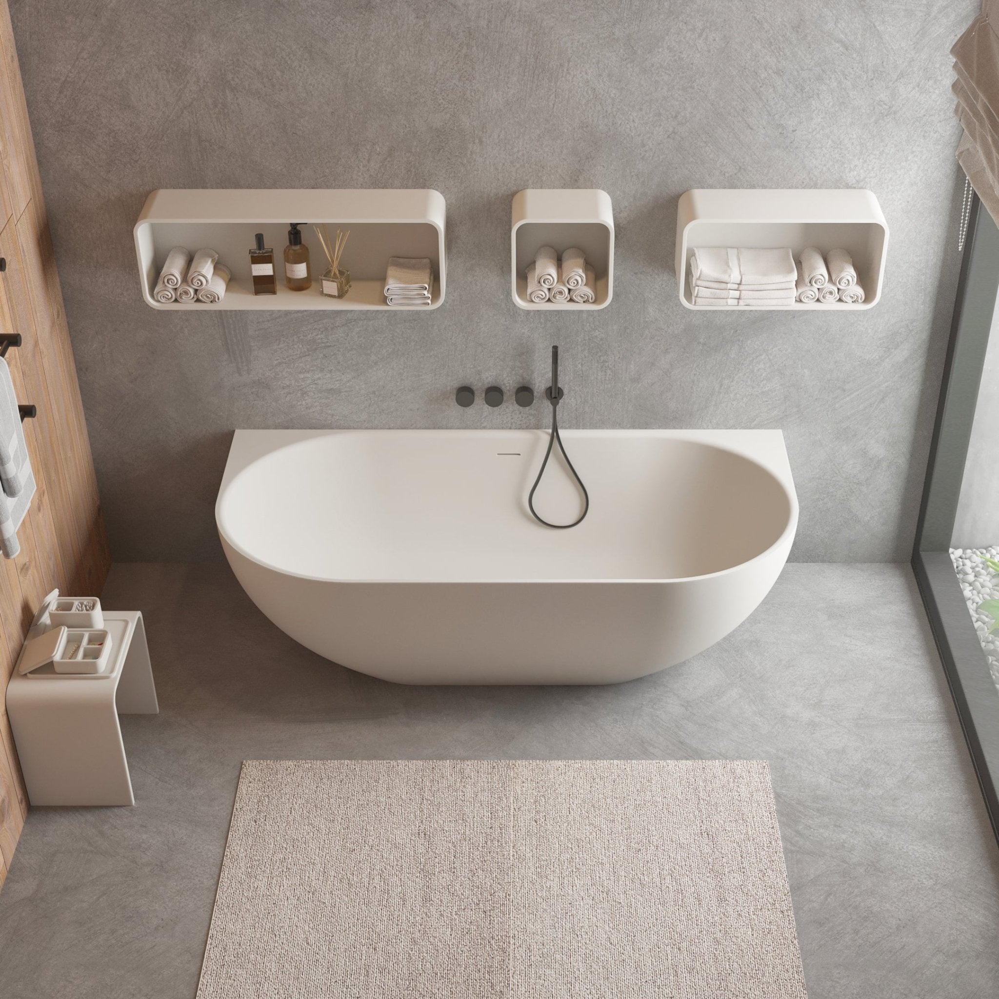 Ideavit | Solidnova 71" x 32" Freestanding Bathtub - U S H I Ideavit