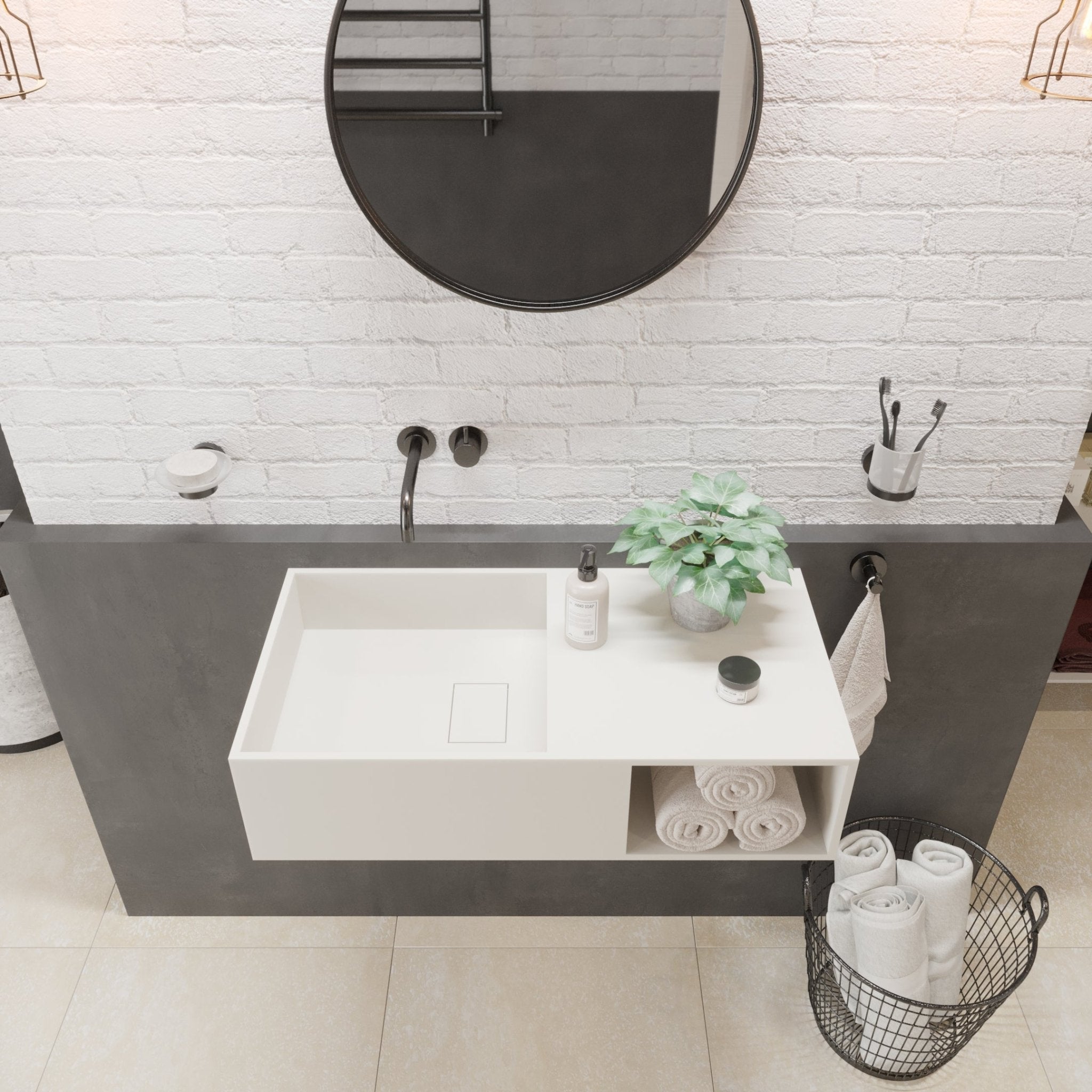 Ideavit | Solidplan 31" x 16" Washbasin - U S H I Ideavit
