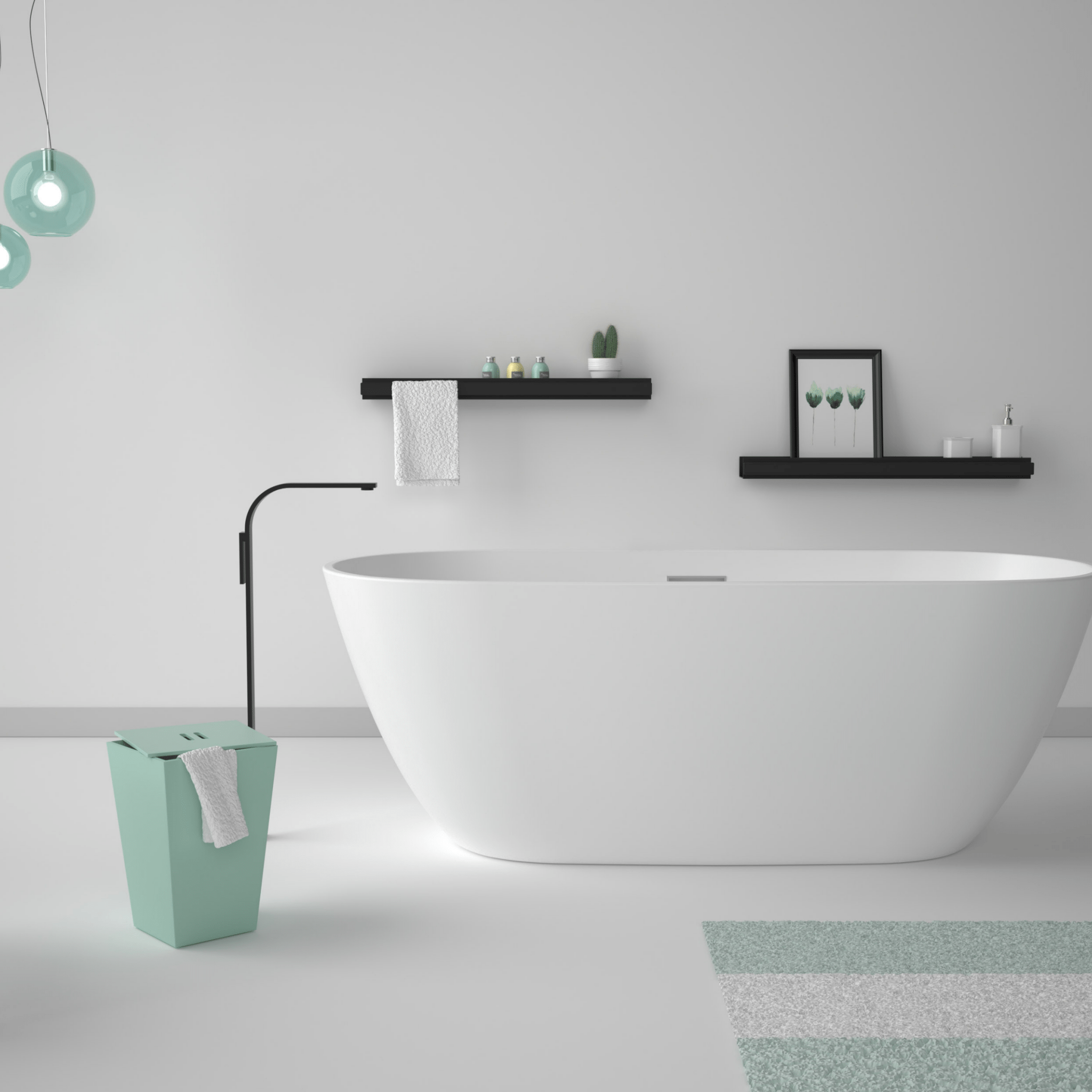 GSG Ceramica | Sun 67" x 31" Freestanding Bathtub - USHI GSG Ceramica