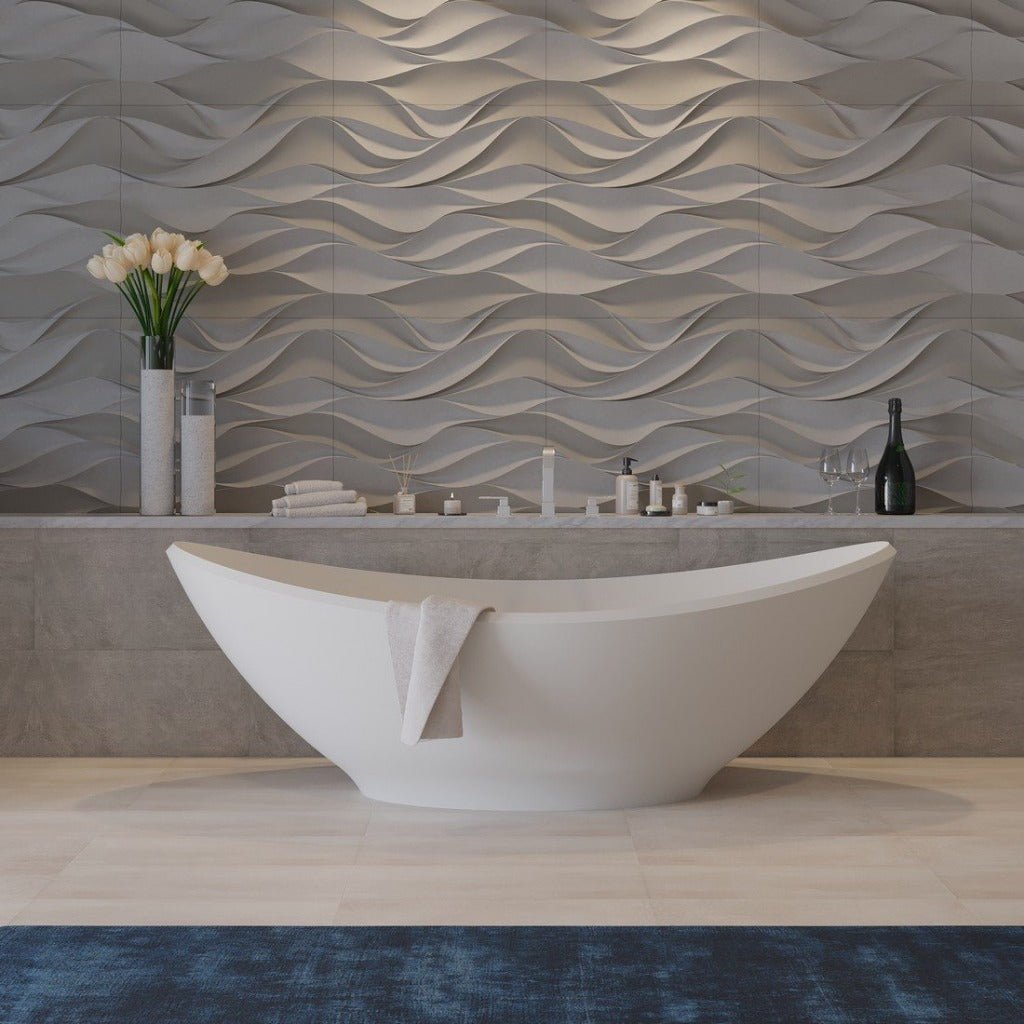 Ideavit | Solidlectus 71" x 39" Freestanding Bathtub - U S H I Ideavit